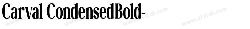 Carval CondensedBold字体转换